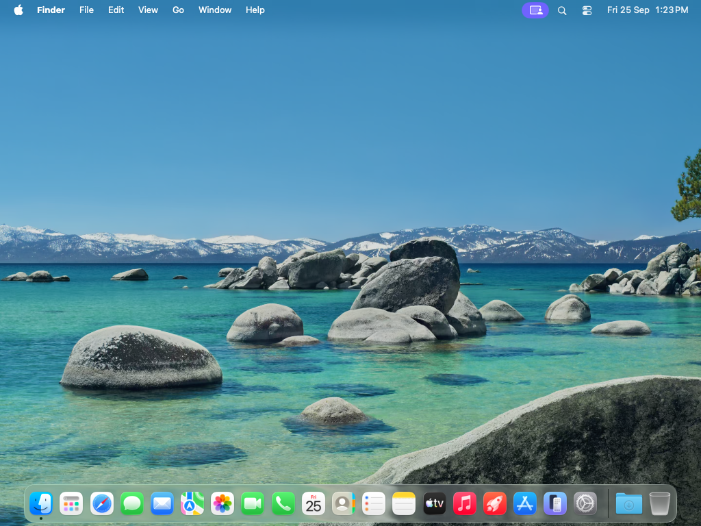 The desktop of a local macOS Tahoe sandbox